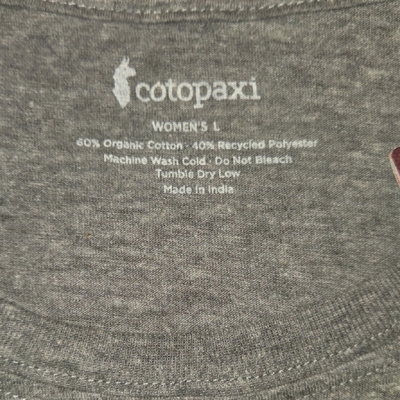 Cotopaxi Gray Tee with Rainbow Stripe - Picture 3 of 4